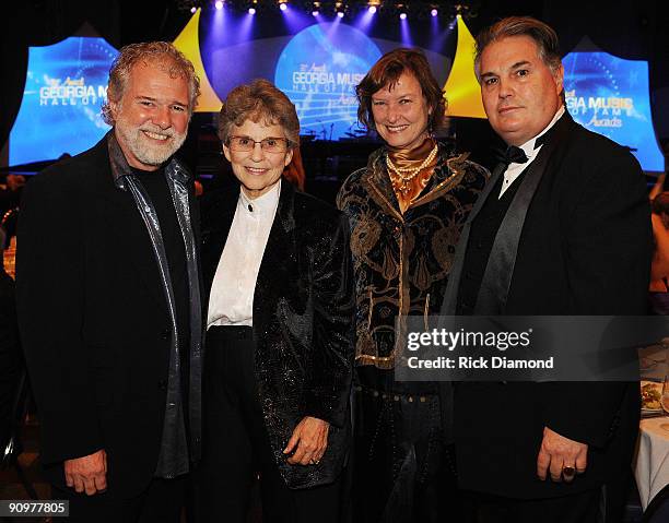 Rolling Stones Keyboardist Chuck Leavell, Dr. Bobbie Bailey , Rose Lane Leavell and Mananger Charlie Brusco at the 31st Annual Georgia Music Hall of...