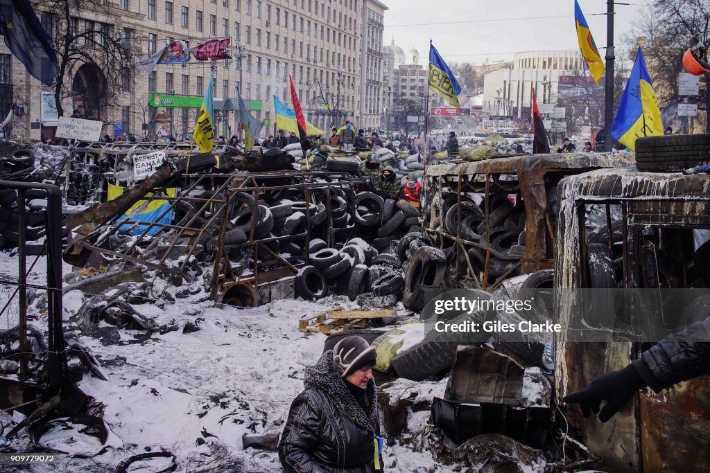 At the Euromaidan Barricades in Kiev, Feb 2014