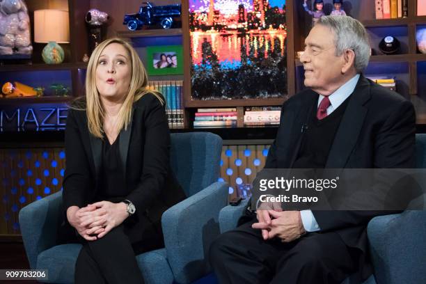 Pictured : Samantha Bee and Dan Rather --