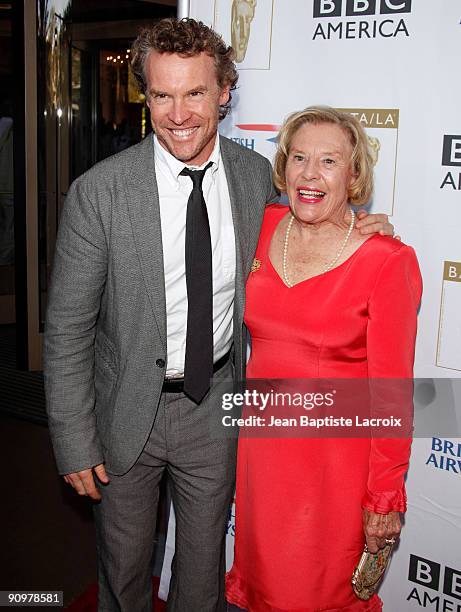 Tate Donovan and Eileen Donovan arrive at the BAFTA LA's 2009 Primetime Emmy Awards TV Tea Party at InterContinental Hotel on September 19, 2009 in...