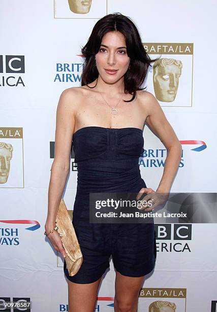 Jaime Murray arrives at the BAFTA LA's 2009 Primetime Emmy Awards TV Tea Party at InterContinental Hotel on September 19, 2009 in Century City,...