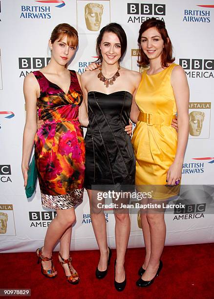 Yvonne Zima, Madaline Zima and Vanessa Zima arrives at the BAFTA LA's 2009 Primetime Emmy Awards TV Tea Party at InterContinental Hotel on September...