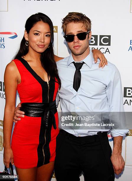 Stephanie Jacobsen and Shaun Sipos arrive at the BAFTA LA's 2009 Primetime Emmy Awards TV Tea Party at InterContinental Hotel on September 19, 2009...