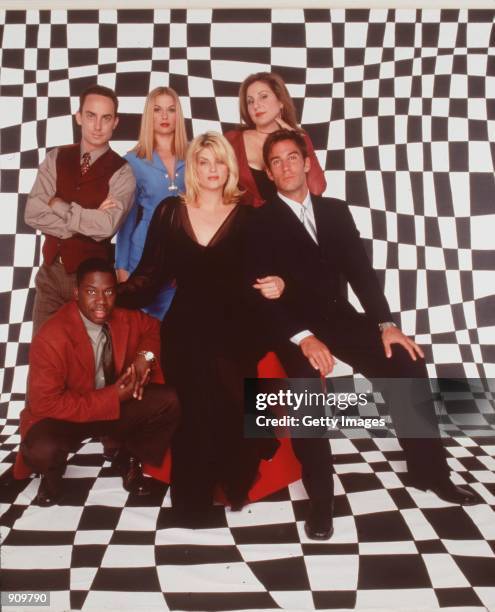 Kirstie Alley, Kathy Najimy, Dan Cortese, Robert Prosky, Wallace Langham, and Daryl "Chill" Mitchell star in "Veronica's Closet." Photo NBC