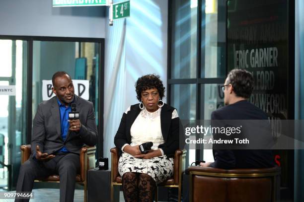 Julius Tennon and Gwen Carr attend the Build Series to discuss the documentary series "Two Sides" at Build Studio on January 24, 2018 in New York...