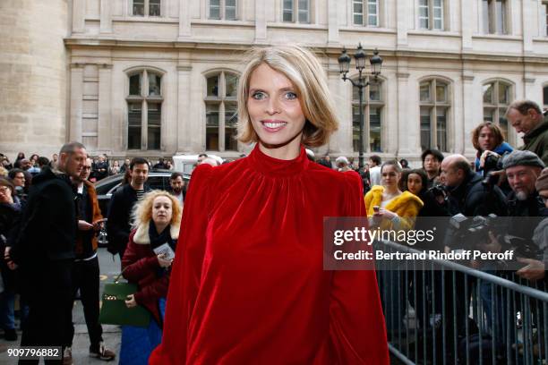 Of Miss France Company Sylvie Tellier attends the Jean-Paul Gaultier Haute Couture Spring Summer 2018 show as part of Paris Fashion Week on January...