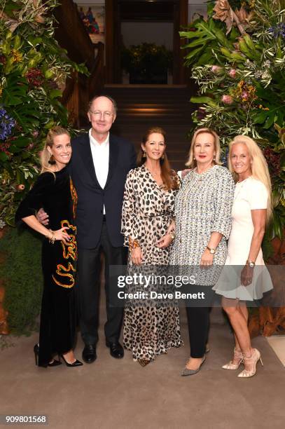 Carolina Bonfiglio, Yves de Gaulle, Clara Martinez Thedy de Safa, Laurence de Gaulle, and Monica Gonzalez-Bunster attend photography exhibition &...