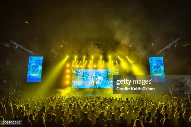 Anton Zaslavki, better known as the DJ Zedd, performs at Bankers Life Fieldhouse on December 12, 2017 in Indianapolis, Indiana.