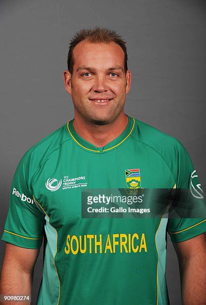 Jacques Kallis of South Africa poses during an ICC Champions photocall session at Sandton Sun on September 19, 2009 in Sandton, South Africa.