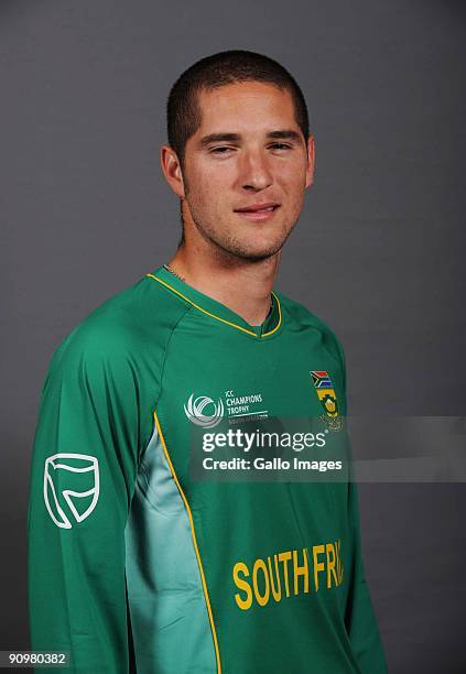 Wayne Parnell of South Africa poses during an ICC Champions photocall session at Sandton Sun on September 19, 2009 in Sandton, South Africa.