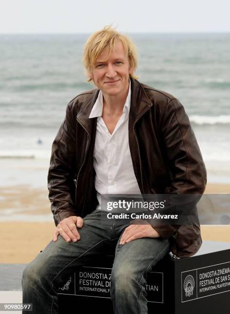 Actor Jens Albinus attends "This is Love" photocall at the Kursaal Palace during the 57th San Sebastian International Film Festival on September 20,...