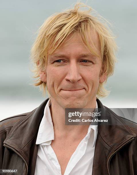 Actor Jens Albinus attends "This is Love" photocall at the Kursaal Palace during the 57th San Sebastian International Film Festival on September 20,...