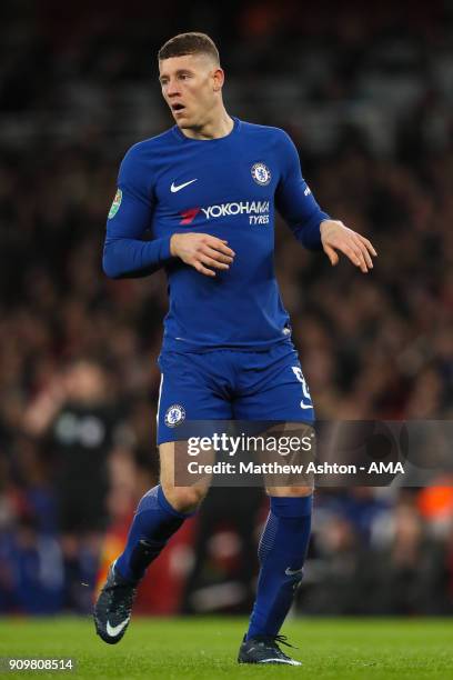 Ross Barkley of Chelsea during the Carabao Cup Semi-Final Second Leg match between Arsenal and Chelsea at The Emirates Stadium on January 24, 2018 in...