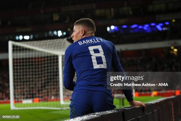 Ross Barkley of Chelsea during the Carabao Cup Semi-Final Second Leg match between Arsenal and Chelsea at The Emirates Stadium on January 24, 2018 in...
