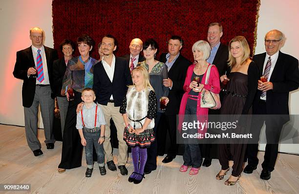 Matthew Williamson and his family attend his show during London Fashion Week, at the MARTINI 'Stay Beautiful' lounge on September 20, 2009 in London,...