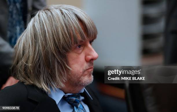 David Turpin appears in court on January 24, 2018 in Riverside, California. David Allen Turpin and his wife Louise Anna Turpin, 49 -- who had...