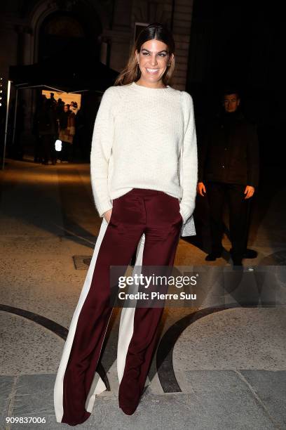 Bianca Brandolini d'Adda attends the Valentino Haute Couture Spring Summer 2018 show as part of Paris Fashion Week on January 24, 2018 in Paris,...