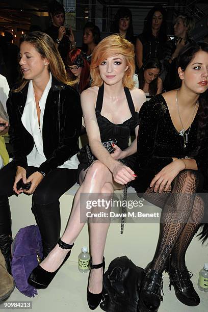 Nicola Roberts attends the Unique show during London Fashion Week, on September 20, 2009 in London, England.