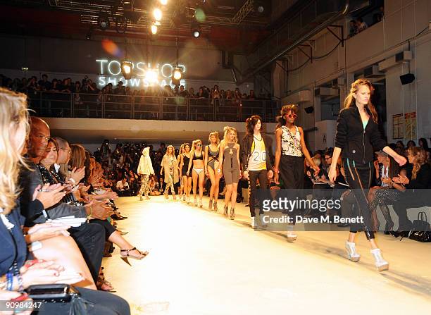 General view at the Unique show during London Fashion Week, on September 20, 2009 in London, England.