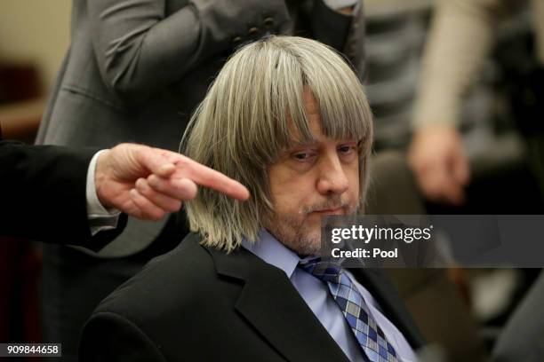 David Allen Turpin, accused of abusing and holding 13 children captive, appears in court on January 24, 2018 in Riverside, California. According to...