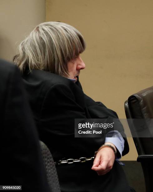David Allen Turpin, accused of abusing and holding 13 children captive, appears in court on January 24, 2018 in Riverside, California. According to...