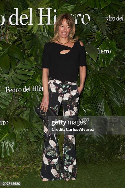 Monica Martin Luque attends the Pedro Del Hierro fashion show during the Mercedes Benz Fashion Week Autumn/Winter 2018 on January 24, 2018 in Madrid,...