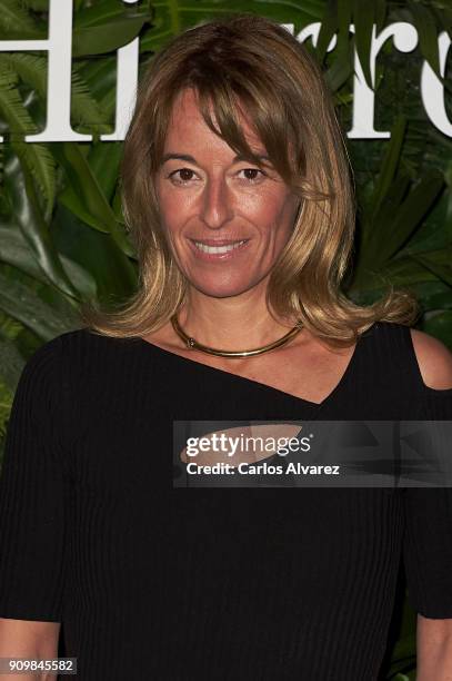 Monica Martin Luque attends the Pedro Del Hierro fashion show during the Mercedes Benz Fashion Week Autumn/Winter 2018 on January 24, 2018 in Madrid,...