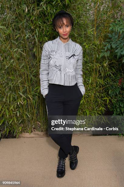 Sonia Rolland attends the Bonpoint Winter 2018 show as part of Paris Fashion Week January 24, 2018 in Paris, France.