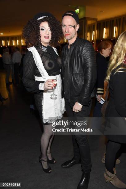 Sheila Wolf and Daniel Termann attend the Richard O'Brien's Rocky Horror Show premiere on January 24, 2018 in Berlin, Germany.