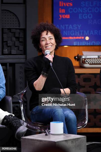 Stephanie Allain attends the "The Future Of Indie TV - Panel" during 2018 Sundance Film Festival at Filmmaker Lodge on January 24, 2018 in Park City,...