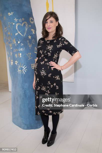 Melanie Bernier attends the Bonpoint Winter 2018 show as part of Paris Fashion Week January 24, 2018 in Paris, France.