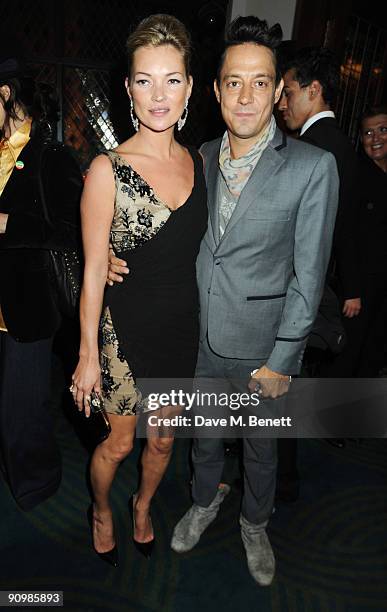 Kate Moss and Jamie Hince attend the Unique private dinner, at the IVY on September 20, 2009 in London, England.