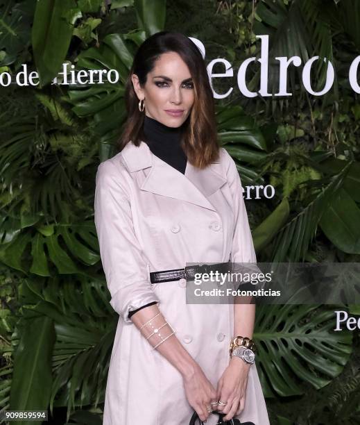 Eugenia Silva attends the Pedro Del Hierro fashion show at the Museo del Ferrocarril during the Mercedes Benz Fashion Week Autumn/Winter 2018 on...