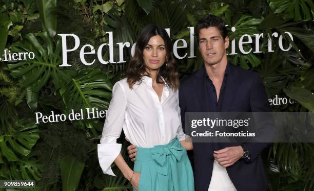 Davinia Pelegri and Oriol Elcacho attend the Pedro Del Hierro fashion show at the Museo del Ferrocarril during the Mercedes Benz Fashion Week...