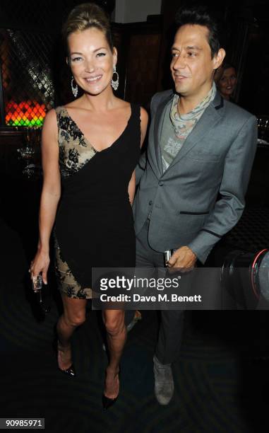 Kate Moss and Jamie Hince attend the Unique private dinner, at the IVY on September 20, 2009 in London, England.