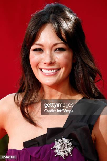 Actress Lindsay Price arrives at the 61st Primetime Emmy Awards held at the Nokia Theatre on September 20, 2009 in Los Angeles, California.