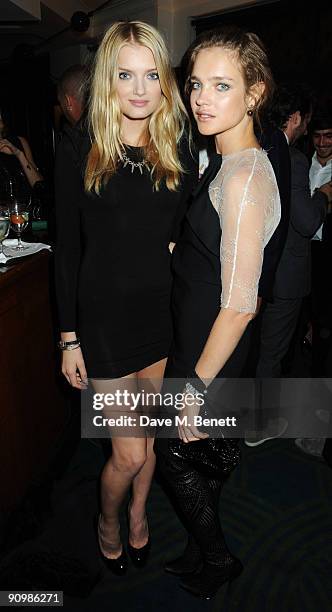 Lily Donaldson and Natalia Vodianova attend the Unique private dinner, at the IVY on September 20, 2009 in London, England.