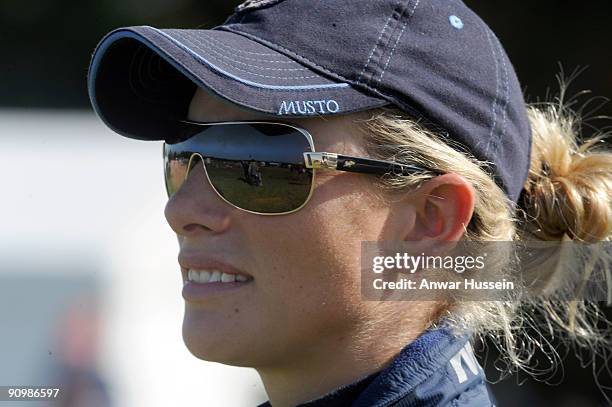 Zara Phillips attends the Gatcombe Horse Trials Three Day Event on September 20, 2009 in Minchinhampton, England.