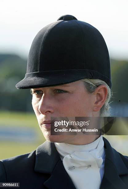 Zara Phillips attends the Gatcombe Horse Trials Three Day Event on September 20, 2009 in Minchinhampton, England.