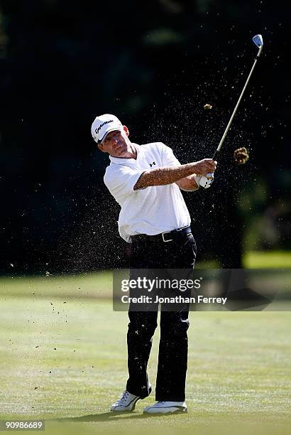 Fran Quinn hits on te 9th hole during the final round of the Albertson's Boise Open at Hillcrest Country Club on September 20, 2009 in Boise, Idaho.