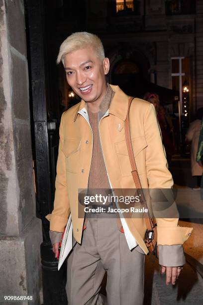 Bryan Boy is seen arriving at Valentino Haute Couture Spring Summer 2018 show as part of Paris Fashion Week on January 24, 2018 in Paris, France.