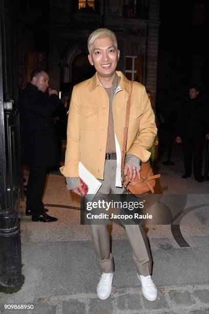 Bryan Boy is seen arriving at Valentino Haute Couture Spring Summer 2018 show as part of Paris Fashion Week on January 24, 2018 in Paris, France.