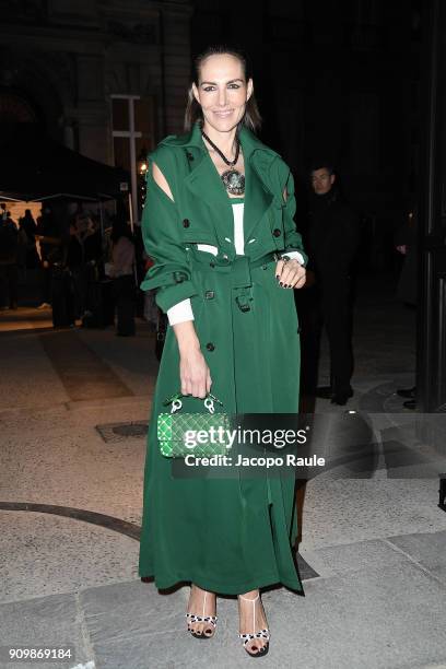 Adriana Abascal is seen arriving at Valentino Haute Couture Spring Summer 2018 show as part of Paris Fashion Week on January 24, 2018 in Paris,...