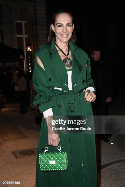 Adriana Abascal is seen arriving at Valentino Haute Couture Spring Summer 2018 show as part of Paris Fashion Week on January 24, 2018 in Paris,...