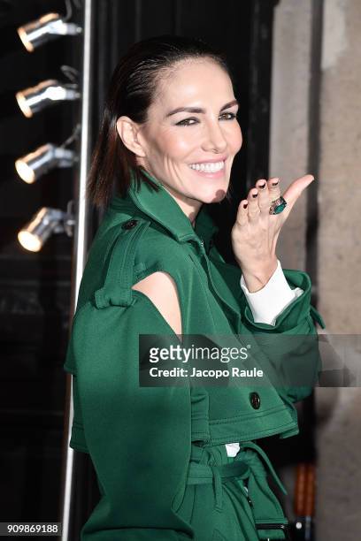 Adriana Abascal is seen arriving at Valentino Haute Couture Spring Summer 2018 show as part of Paris Fashion Week on January 24, 2018 in Paris,...