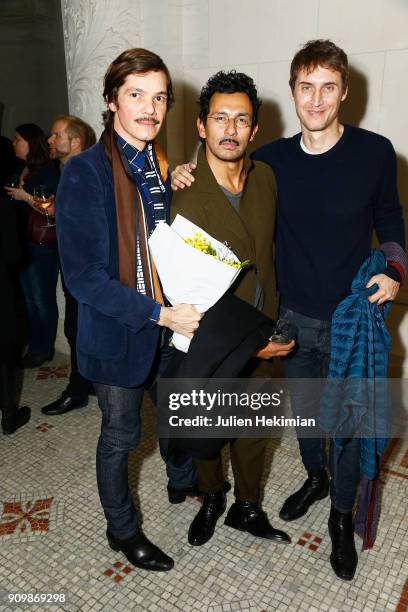 Elie Top, Haider Ackermann and guest attend the 33rd Hyeres Festival Press Conference as part of Paris Fashion Week Haute Couture Spring Summer 2018...