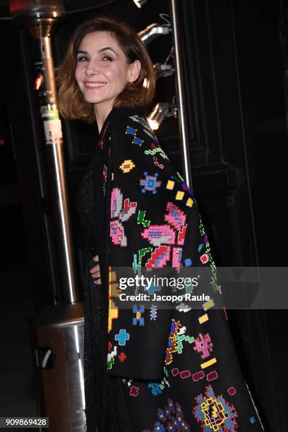 Clotilde Courau is seen arriving at Valentino Haute Couture Spring Summer 2018 show as part of Paris Fashion Week on January 24, 2018 in Paris,...