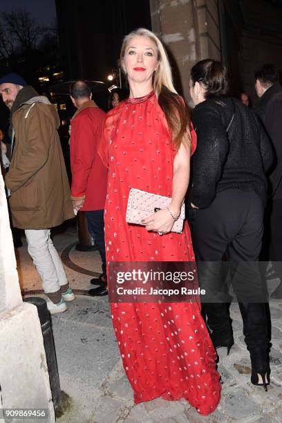 Tamara Beckwith is seen arriving at Valentino Haute Couture Spring Summer 2018 show as part of Paris Fashion Week on January 24, 2018 in Paris,...