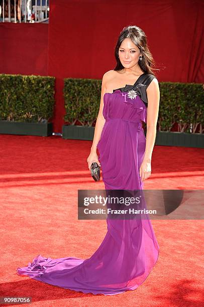 Actress Lindsay Price arrives at the 61st Primetime Emmy Awards held at the Nokia Theatre on September 20, 2009 in Los Angeles, California.