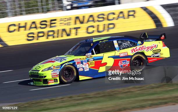 Mark Martin, driver of the CARQUEST/Kellogg's Chevrolet, drives during the NASCAR Sprint Cup Series Sylvania 300 at the New Hampshire Motor Speedway...